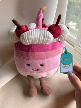 Jellycat Cherry Cake Plush retired. New with tags